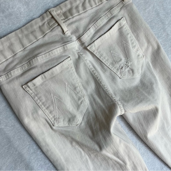 Mother Jeans Sz 25 The Looker Crop Sexy Just Walked Into Town Blush Denim White - Picture 14 of 16
